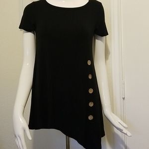 Vishow asymmetrical black shirt size xs, NWOT